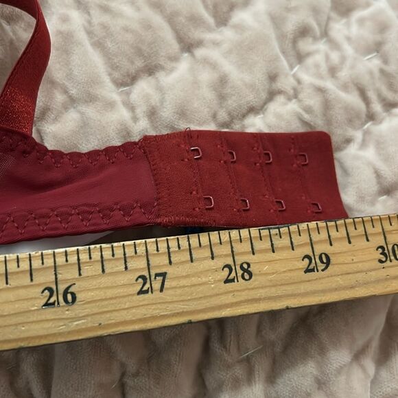 MAISON LEJABY UNDERWIRE RED BRA NEW Elegant Red Lace 34C - Picture 9 of 9
